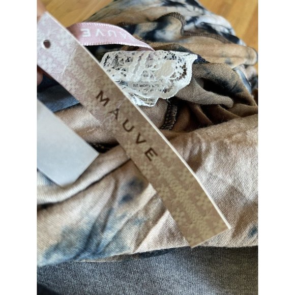 NWT Mauve Open Front Tie Dye Cardigan Oversized Blue Brown Gray Jacket -  Size M - Picture 6 of 6